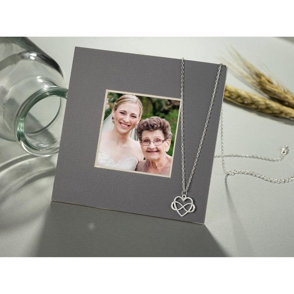 Tiny Sterling Silver Infinity Heart Necklace Sent… - image 5